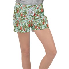 Spring Flora Velour Lounge Shorts by goljakoff