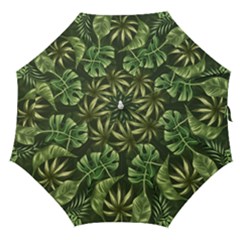 Green Tropical Leaves Straight Umbrellas by goljakoff