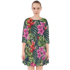 Tropic Flowers Smock Dress by goljakoff