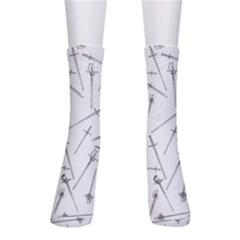 Swordspattern More Swords Nobg Swordspattern More Swords Nobg White Swordspattern More Swords Blackbg Men s Crew Socks by AshtonRainbows