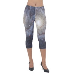 Spiral Galaxy Lightweight Velour Capri Leggings  by ExtraAwesomeSauce