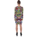 Sugar Skulls Asymmetric Cut-Out Shift Dress View2