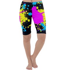 Splatter Splatter Cropped Leggings  by ExtraAwesomeSauce