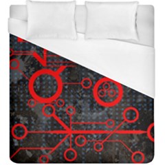 Tech - Red Duvet Cover (king Size) by ExtraAwesomeSauce