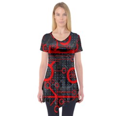 Tech - Red Short Sleeve Tunic  by ExtraAwesomeSauce