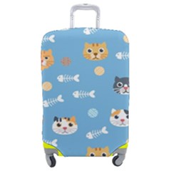 Cute Cat Pattern Luggage Cover (medium) by ExtraAwesomeSauce