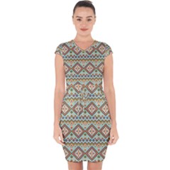 Native American Pattern Capsleeve Drawstring Dress  by ExtraAwesomeSauce