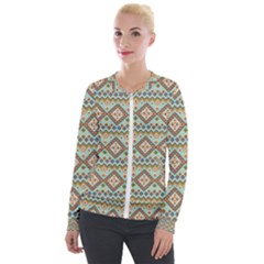 Native American Pattern Velvet Zip Up Jacket by ExtraAwesomeSauce