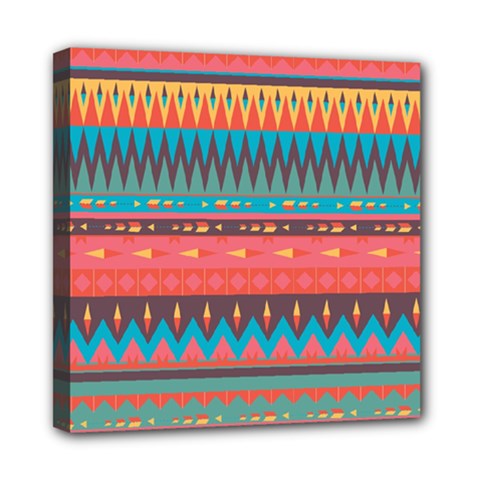 Native American Pattern Mini Canvas 8  X 8  (stretched) by ExtraAwesomeSauce