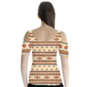 Native American Pattern Butterfly Sleeve Cutout Tee  View2