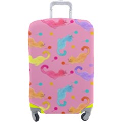 Watercolor Cats Pattern Luggage Cover (large) by ExtraAwesomeSauce