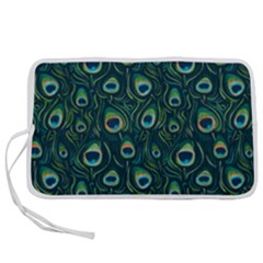 Watercolor Peacock Feather Pattern Pen Storage Case (s) by ExtraAwesomeSauce