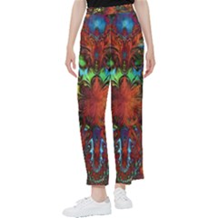 Boho Hippie Trippy Floral Pattern Women s Pants  by CrypticFragmentsDesign