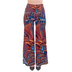 Phoenix Rising Colorful Abstract Art So Vintage Palazzo Pants by CrypticFragmentsDesign