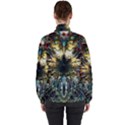 Multicolor Floral Art Copper Patina  Women s High Neck Windbreaker View2