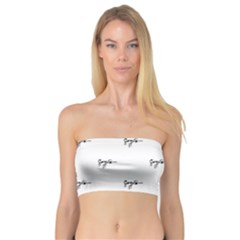 Tribal Style Symbol Drawing Print Pattern Bandeau Top by dflcprintsclothing