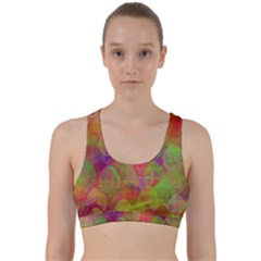 Easter Egg Colorful Texture Back Weave Sports Bra by Dutashop