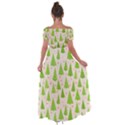 Christmas Green Tree Off Shoulder Open Front Chiffon Dress View2