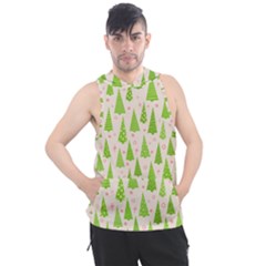 Christmas Green Tree Men s Sleeveless Hoodie by Dutashop