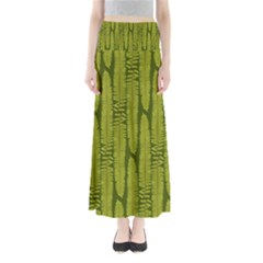 Fern Texture Nature Leaves Full Length Maxi Skirt by Dutashop