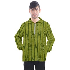 Fern Texture Nature Leaves Men s Half Zip Pullover by Dutashop