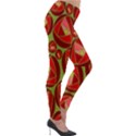 Abstract Rose Garden Red Lightweight Velour Leggings View4