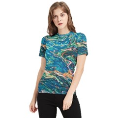 Oceanic Mircoscope  Women s Short Sleeve Rash Guard by BrenZenCreations