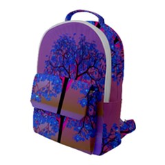 Tree Sunset Flap Pocket Backpack (large) by icarusismartdesigns