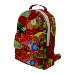 Floral Abstract Flap Pocket Backpack (large) by icarusismartdesigns