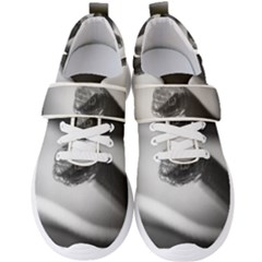 Black And White Snake Men s Velcro Strap Shoes by ExtraAwesomeSauce