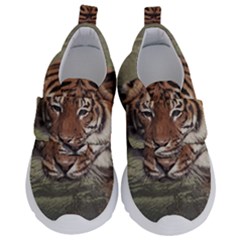 Swimming Tiger Kids  Velcro No Lace Shoes by ExtraAwesomeSauce