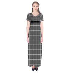 Gray Plaid Short Sleeve Maxi Dress by goljakoff