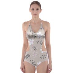 Flower  Cut-out One Piece Swimsuit by SychEva