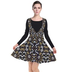 Modern Geometric Ornate Pattern Plunge Pinafore Dress by dflcprintsclothing