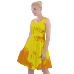 Textureorangejaune Knee Length Skater Dress by kcreatif