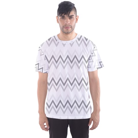 Chevrons Gris/blanc Men s Sport Mesh Tee by kcreatif