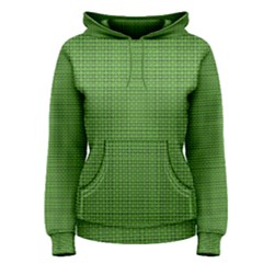 Green Knitted Pattern Women s Pullover Hoodie by goljakoff