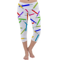 Pen Pencil Color Write Tool Capri Yoga Leggings by Dutashop