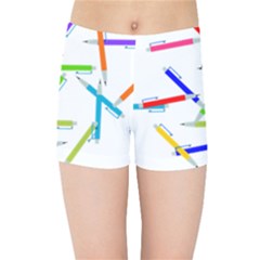 Pen Pencil Color Write Tool Kids  Sports Shorts by Dutashop