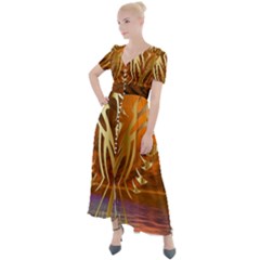 Pheonix Rising Button Up Short Sleeve Maxi Dress by icarusismartdesigns