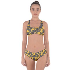 Camouflage Jaune/vert  Criss Cross Bikini Set by kcreatif