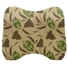 Folk Floral Pattern  Flowers Print  Velour Head Support Cushion by Eskimos