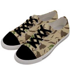 Folk Floral Pattern  Flowers Print  Men s Low Top Canvas Sneakers by Eskimos