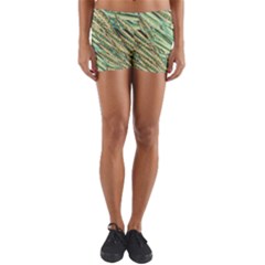 Green Leaves Yoga Shorts by goljakoff