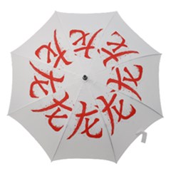 Dragon Hieroglyph Hook Handle Umbrellas (small) by goljakoff