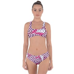 Patternabstraitrosenoir65 Criss Cross Bikini Set by kcreatif