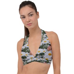 Champs De Marguerites Halter Plunge Bikini Top by kcreatif