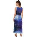 Blue paint V-Neck Chiffon Maxi Dress View2