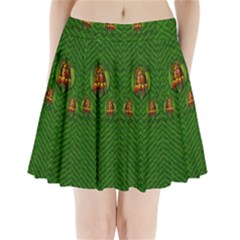 Lady Cartoon Love Her Tulips In Peace Pleated Mini Skirt by pepitasart