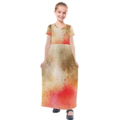 Gold Drops Kids  Short Sleeve Maxi Dress by goljakoff